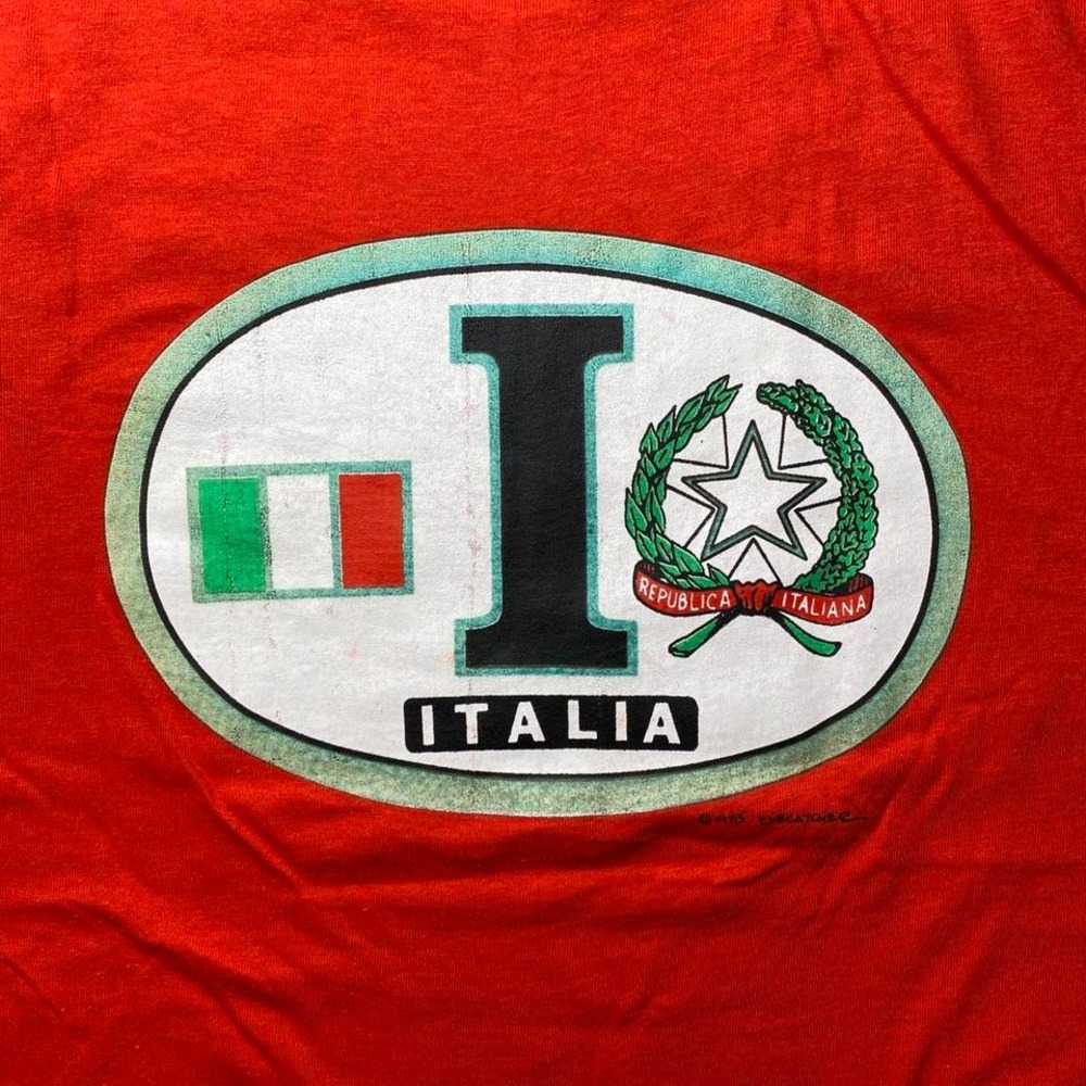 Vintage 80s Republica Italiana Italy 1985 eye catcher shirt
